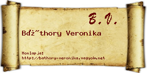 Báthory Veronika névjegykártya